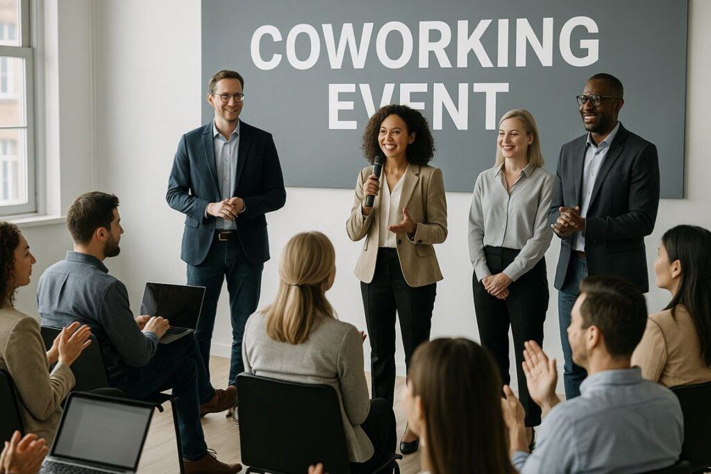 Digital Nomad Participating in A Co-Working Event