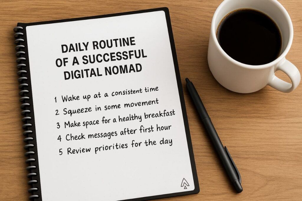 A List of What A Daily Routine of A Successful Digital Nomad Might Look Like