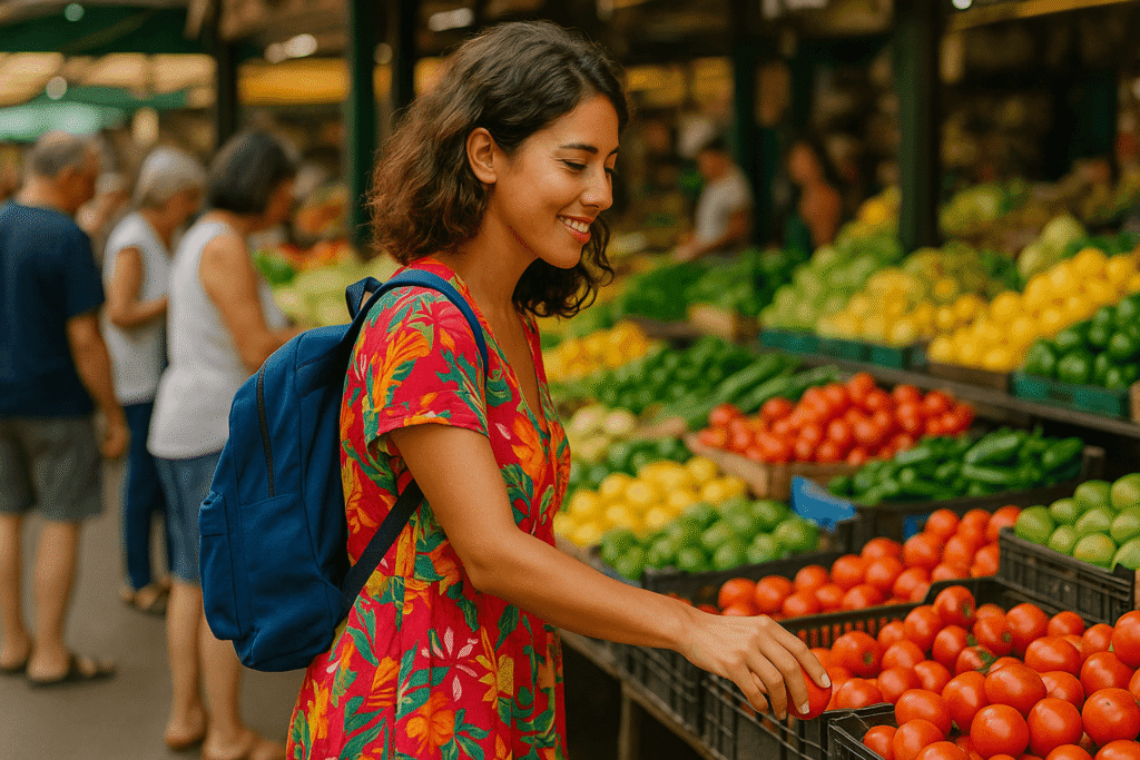 Digital Nomad Grocery Shopping For Healthy Foods